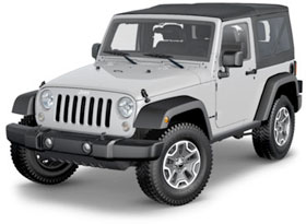 Example of a Jeep rental for Kauai